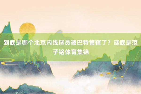 到底是哪个北京内线球员被巴特管辖了？谜底是范子铭体育集锦