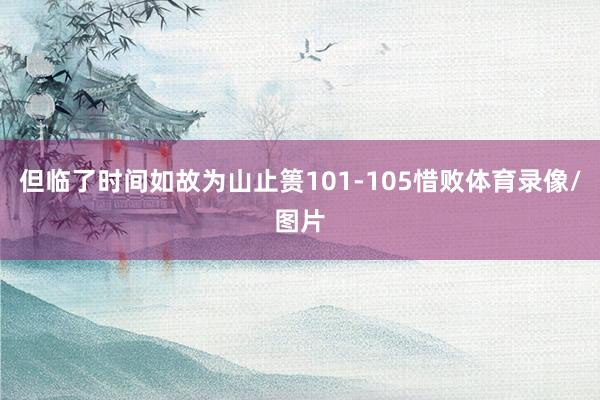 但临了时间如故为山止篑101-105惜败体育录像/图片