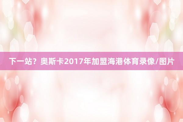 下一站？奥斯卡2017年加盟海港体育录像/图片