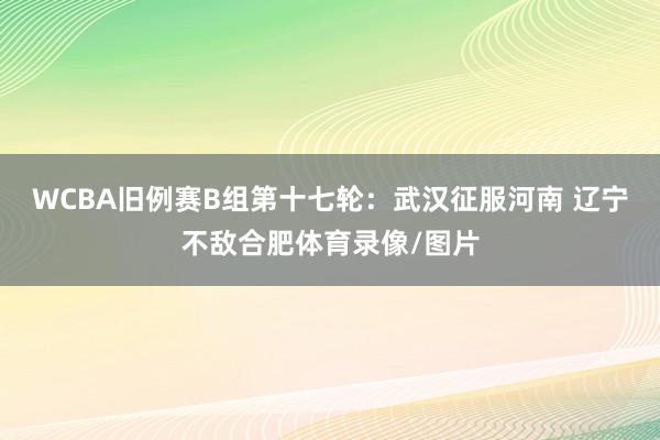 WCBA旧例赛B组第十七轮：武汉征服河南 辽宁不敌合肥体育录像/图片