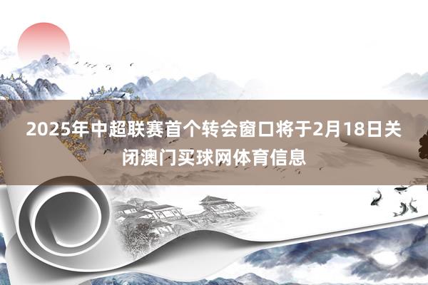 2025年中超联赛首个转会窗口将于2月18日关闭澳门买球网体育信息